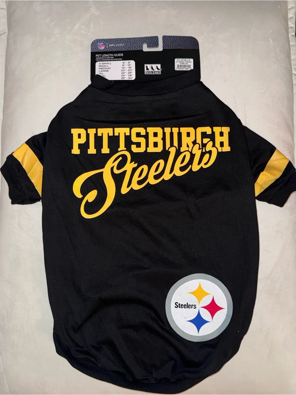 NFL Pittsburgh Steelers Black and Gold Dog Jersey